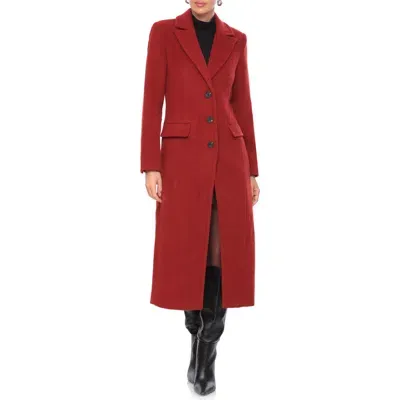 Avec Les Filles Cutaway Coat In Carmine