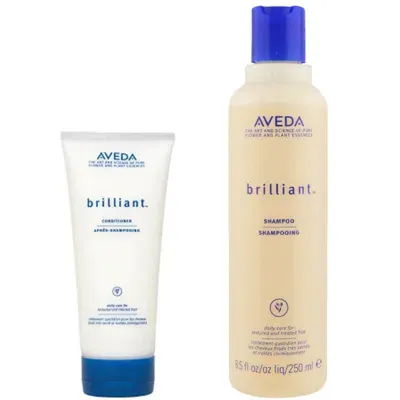 Aveda Brilliant Duo- Shampoo & Conditioner In White