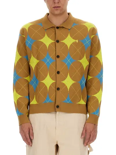 Awake Ny Argyle Shirt In Brown