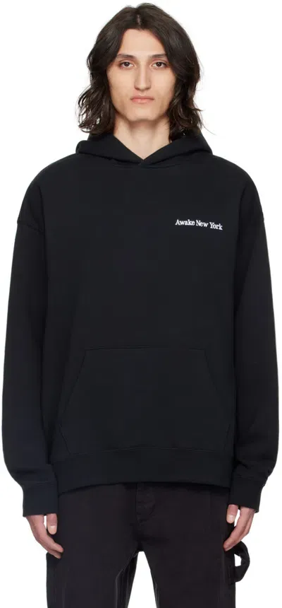 Awake Ny Black Embroidered Hoodie