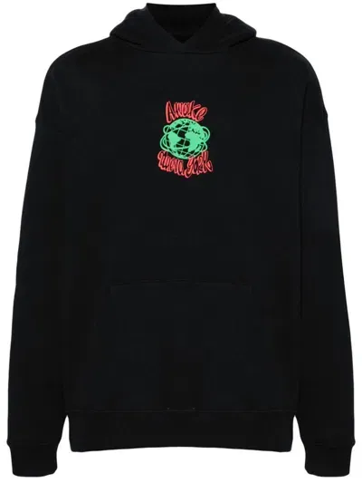 Awake Ny Globe Hoodie In Black