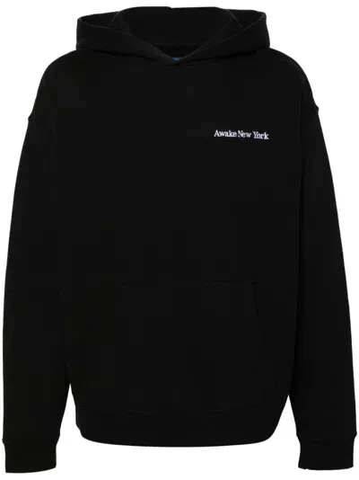 Awake Ny Logo Hoodie In Black