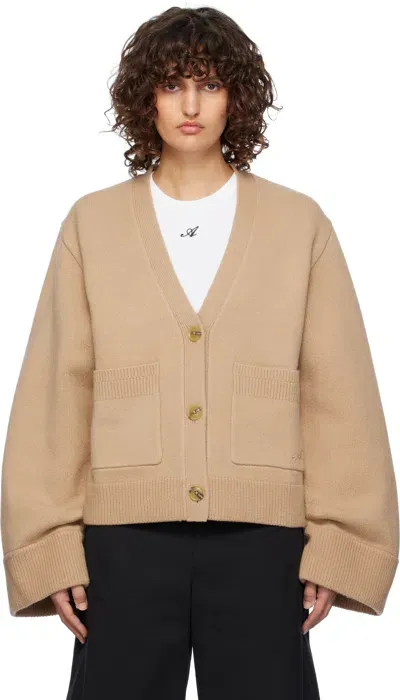 Axel Arigato Beige Memory Relaxed Cardigan In Camel