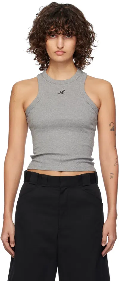 Axel Arigato Gray Signature Tank Top In Grey Melange