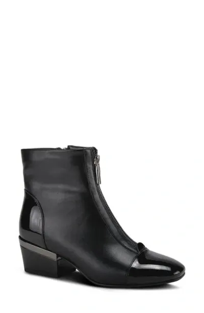 Azura By Spring Step Mozza Cap Toe Bootie In Black