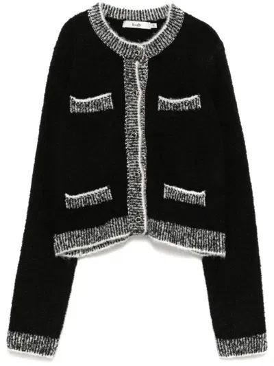 B+ab Crew Neck Cardigan In Black