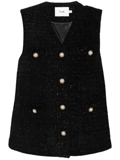 B+ab Tweed Vest In Black