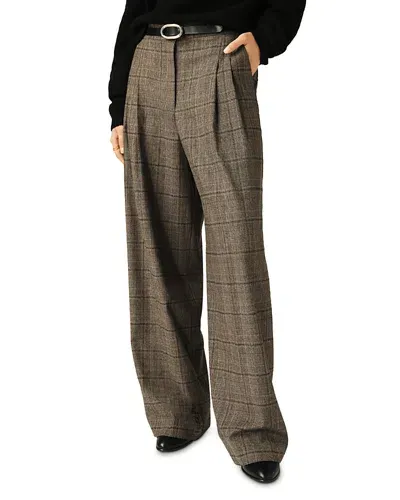 Ba&sh Ba & Sh Cadwin Plaid Pants In Brown