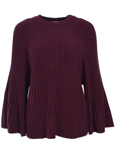 Ba&sh Robert Ribbed-knit Jumper In Purple