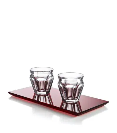 Baccarat Harcourt Coffee Tray Set In Brown