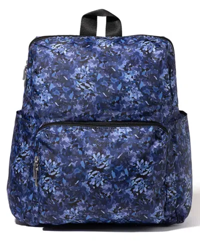 Baggallini Carryall Packable Backpack In Indigo Petal