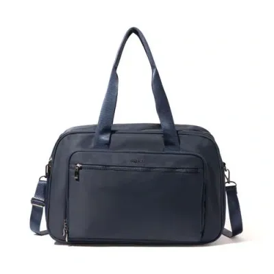 Baggallini Getaway Split Case Duffle Bag In French Navy Twill