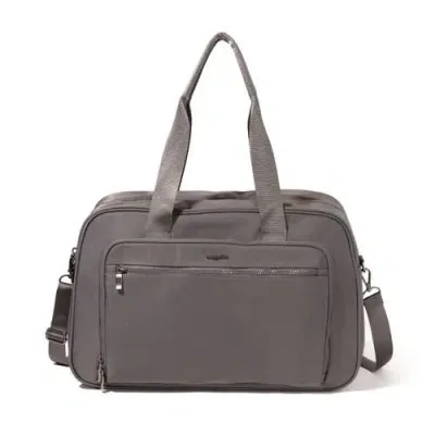 Baggallini Getaway Split Case Duffle Bag In Smoke Twill