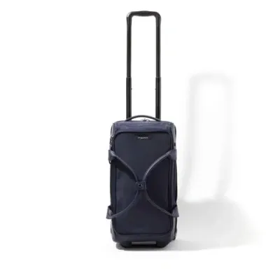 Baggallini Gramercy Wheeled Carry On Duffel Bag In French Navy