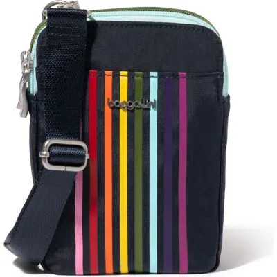 Baggallini Modern Take Two Rfid Crossbody Bag In Navy Rainbow