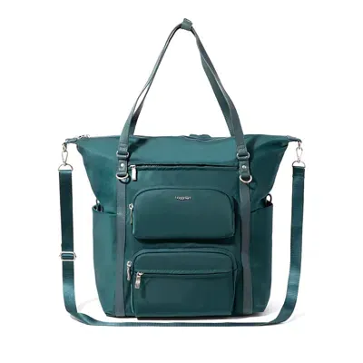 Baggallini Nolita Convertible Backpack In Emerald Twill