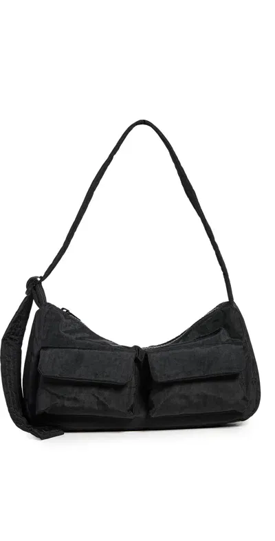 Baggu Cargo Shoulder Bag In Black