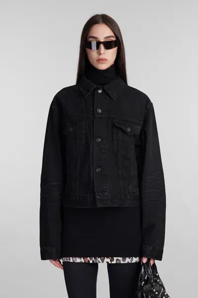 Balenciaga Denim Jackets In Black