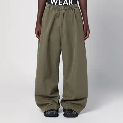 Balenciaga Green Cotton Baggy Trousers