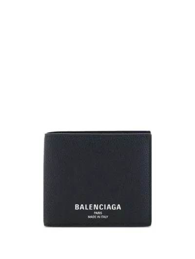 Balenciaga Leather Wallet In Burgundy