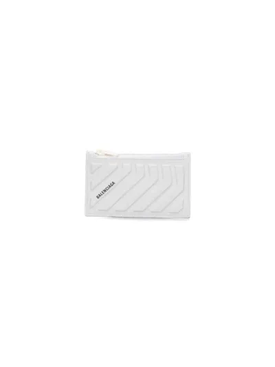 Balenciaga Long Card Holder "car" In White