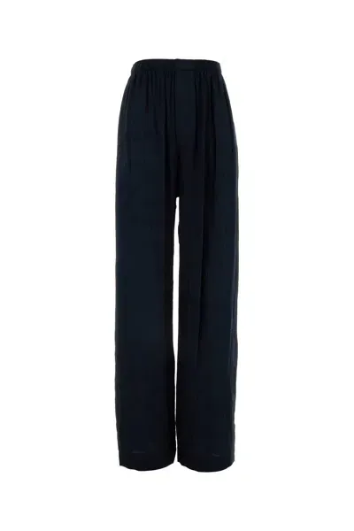 Balenciaga Midnight Blue Silk Pyjama Pant In Fadedblack