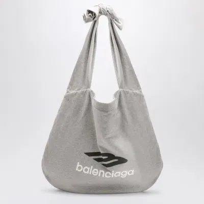 Balenciaga New Jersey Heather Grey Hobo Bag In Gray