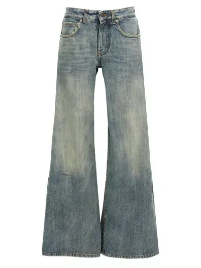 Balenciaga Stained Jeans Light Blue In Stained Blue