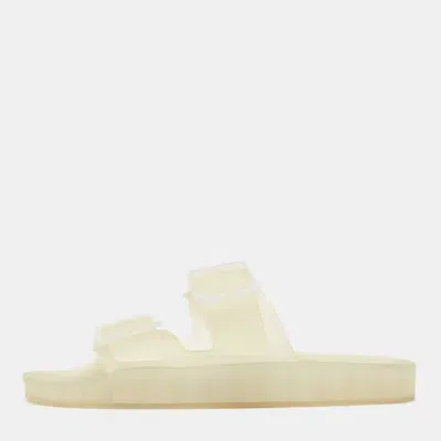 Pre-owned Balenciaga Transparent Rubber Flat Slides Size 43