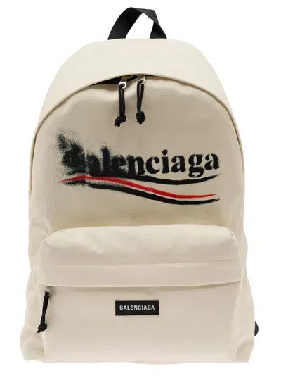 Balenciaga Explorer Backpack-tu Nd  Male In White