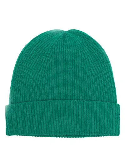 Ballantyne Ribbed-knit Wool Beanie In Green