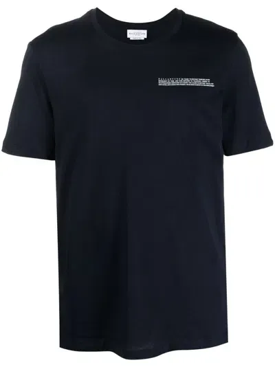 Ballantyne Logo-print Cotton T-shirt In Blue