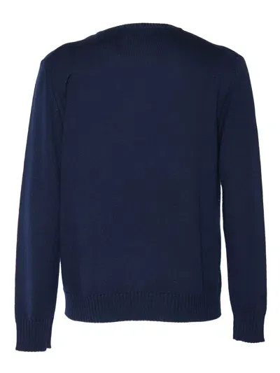 Ballantyne R Neck Pullover In Blue