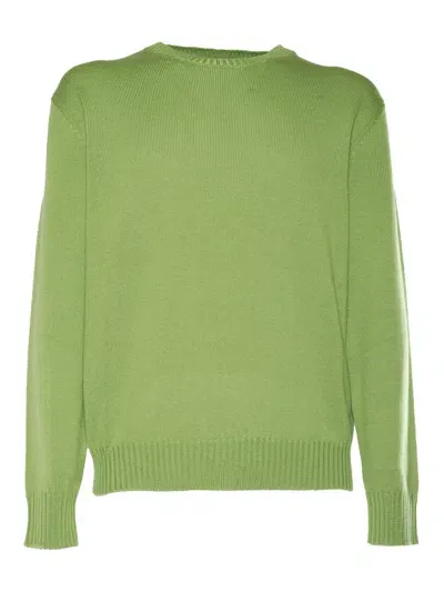 Ballantyne R Neck Pullover In Green