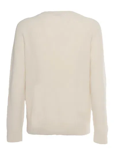 Ballantyne R Neck Pullover In White