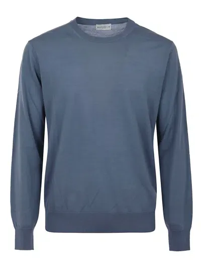 Ballantyne Round Neck Pullover In Blue