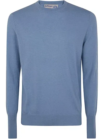 Ballantyne Round Neck Pullover In Blue