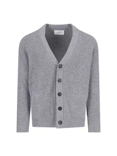 Ballantyne V-neck Cardigan In Gray