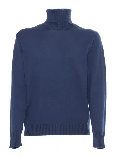 Ballantyne T Neck Pullover In Blue