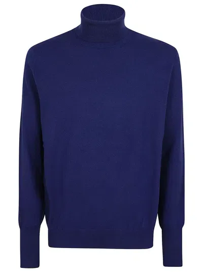 Ballantyne T Neck Pullover In Blue