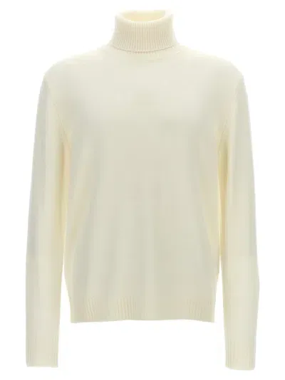 Ballantyne Wool Turtleneck Sweater Sweater, Cardigans In White