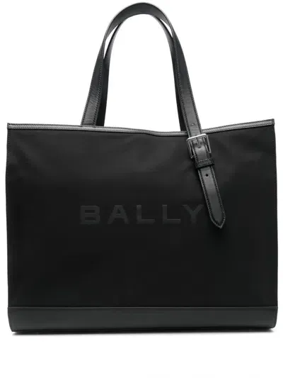 Bally Bar Tote Bag In Black