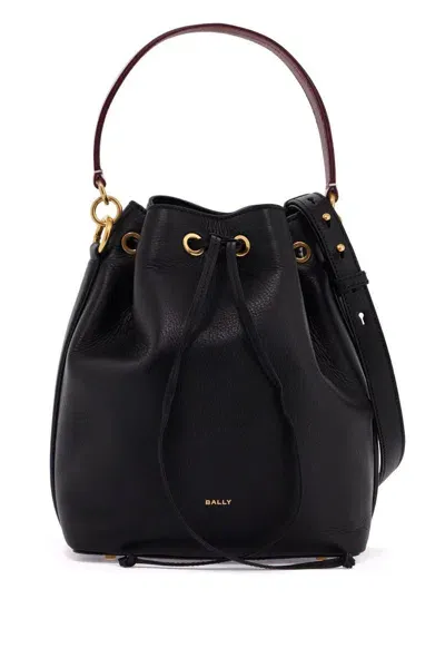 Bally Bucket Bag With Drawstring Closure In Black