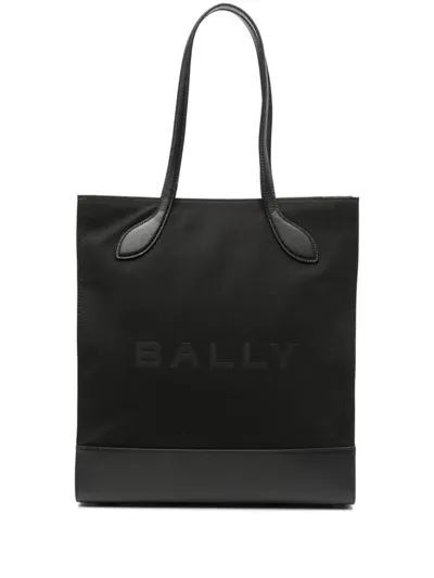 Bally Logo-print Tote Bag In Black