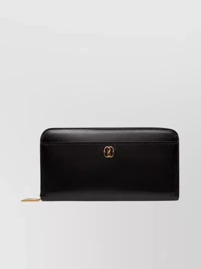 Bally Emblem Leather Wallet In Black