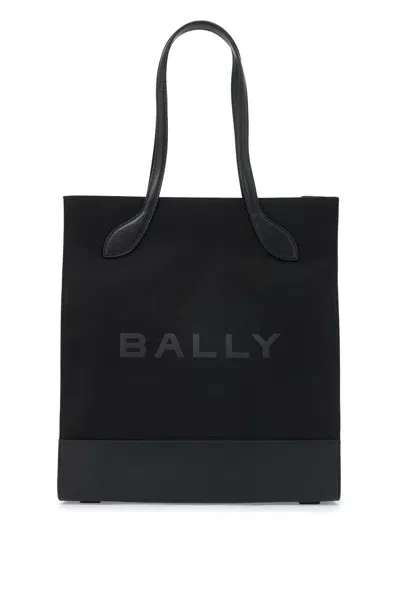 Bally N/s Nylon And Leather Tote Bag In Black