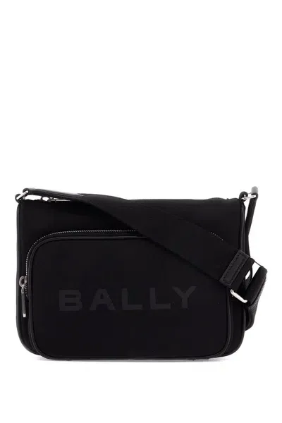 Bally Nylon Shoulder Bag With Adjustable Strap In Black