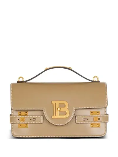 Balmain B-buzz 24 Shoulder Bag In Brown