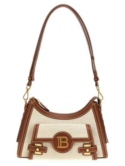 Balmain B-buzz Hobo Shoulder Bags In Brown