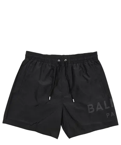 Balmain Basic Logo Swim Shorts In Black